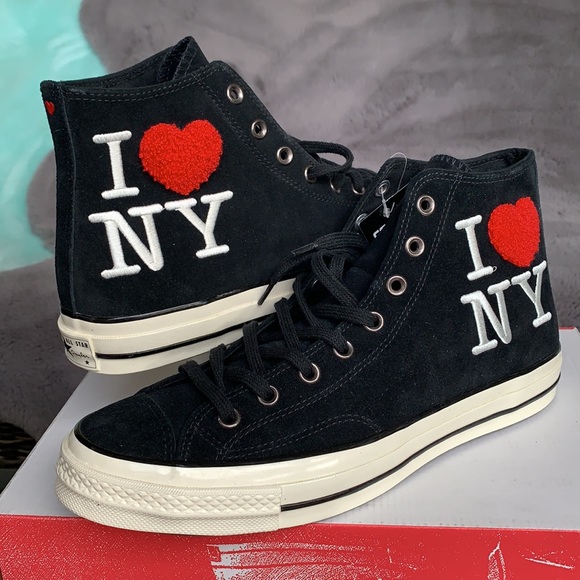 CONVERSE CTAS 70 HI I LOVE NY Black/Egret/Red MENS - Picture 12 of 16